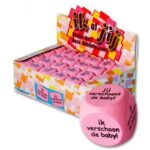 Dobbelsteen Wie verschoont de baby? Roze