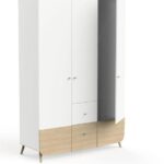 Kast Firmiana 3-deurs Wit/Naturel