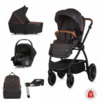 Kinderwagen Chipolino Prestige 3-in-1 Blackberry met Autostoel&Isofixbase