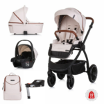 Kinderwagen Chipolino Prestige 3-in-1 Biscotta met Autostoel&Isofixbase