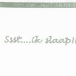 Laken Wieg Briljant Baby 75x100 Ssst Ik Slaap Stone Green