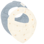 Slabber Bandana Little Dutch Forest Treasures&Denim Blue 2 St