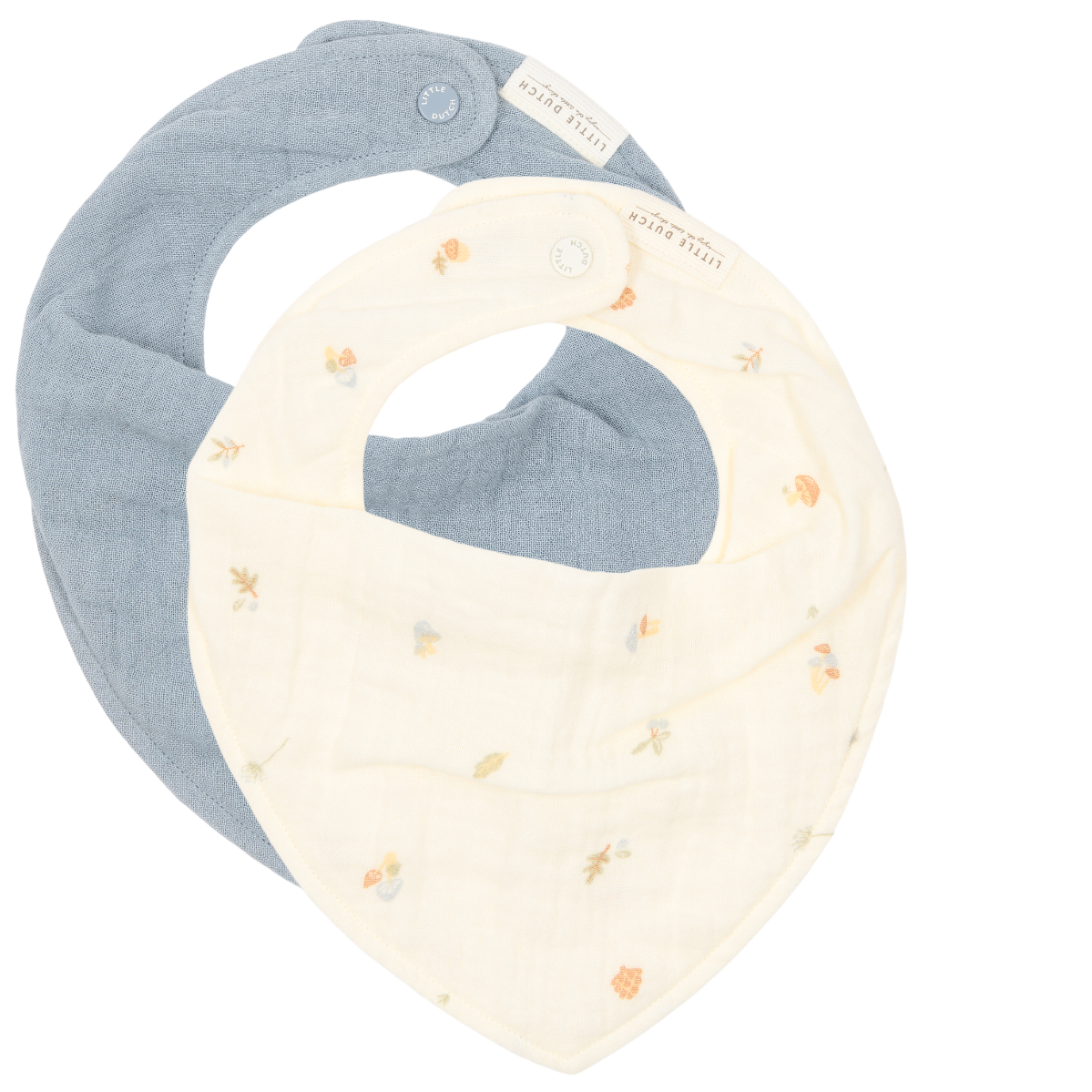 Slabber Bandana Little Dutch Forest Treasures&Denim Blue 2 St - Afbeelding 1