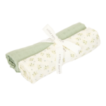 Swaddle Doek Little Dutch Blueberry Leaves&Sage 70x70 2st