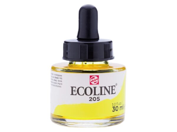 Ecoline inkt - 30 ml - citroengeel 205 - Afbeelding 1