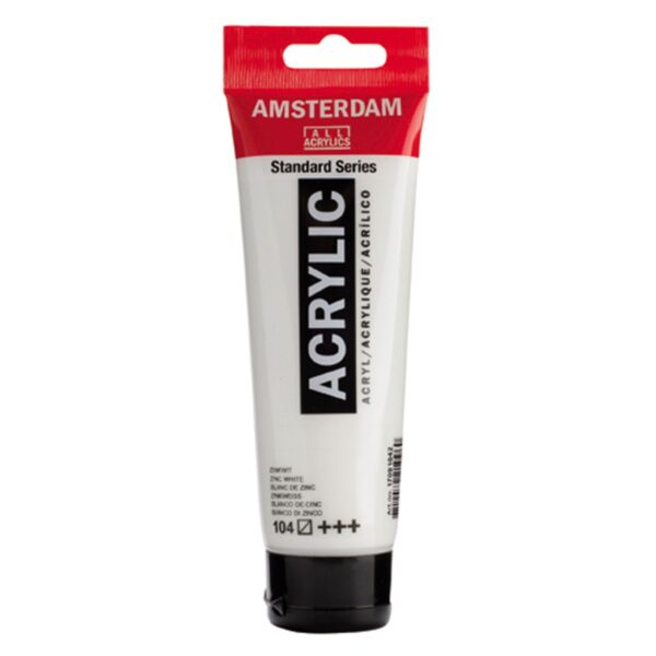 Amsterdam acrylverf - 120 ml - zinkwit 104 - Afbeelding 1