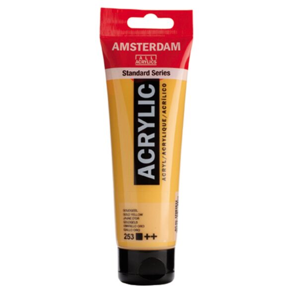 Amsterdam acrylverf - 120 ml - goudgeel 253 - Afbeelding 1