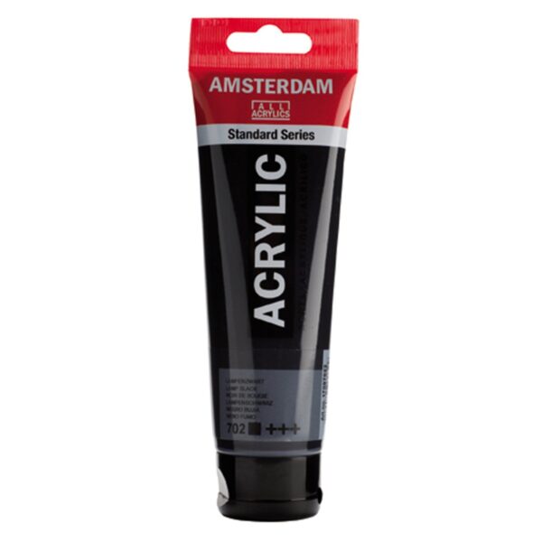 Amsterdam acrylverf - 120 ml - lampenzwart 702 - Afbeelding 1