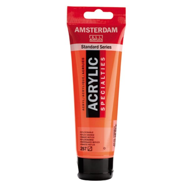 Amsterdam acrylverf - 120 ml - reflexoranje 257 - Afbeelding 1