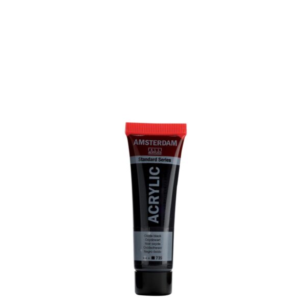 Amsterdam acrylverf - 20 ml - oxydzwart 735 - Afbeelding 1