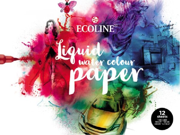 Ecoline blok aquarelpapier - 24x32 cm - 12 vellen - Afbeelding 1