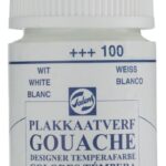 Plakkaatverf - extra fijn - 16 ml - wit