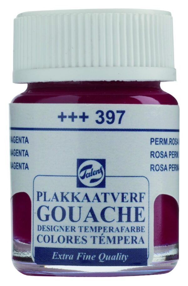 Plakkaatverf - extra fijn - 16 ml - permanentroze magenta - Afbeelding 1