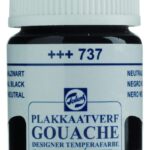 Plakkaatverf - extra fijn - 16 ml - neutraalzwart