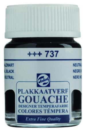 Plakkaatverf - extra fijn - 16 ml - neutraalzwart