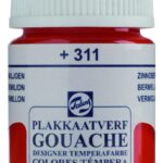 Plakkaatverf - extra fijn - 16 ml - vermiljoen