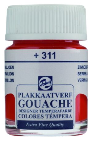 Plakkaatverf - extra fijn - 16 ml - vermiljoen