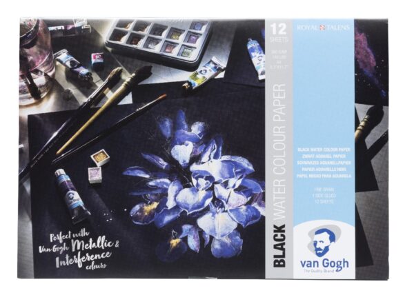 van Gogh blok aquarelpapier - zwart - A4 - Afbeelding 1