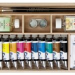 van Gogh olieverf kist basic - 10 kleuren/40 ml + accessoires