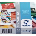 van Gogh aquarelverf pocket box - 12 halve napjes - basic