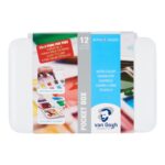 van Gogh aquarelverf pocket box - 12+3 halve napjes - basic