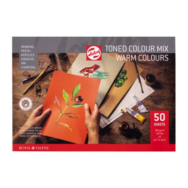 Talens Toned Paper blok - A3 - warme tinten - Afbeelding 1