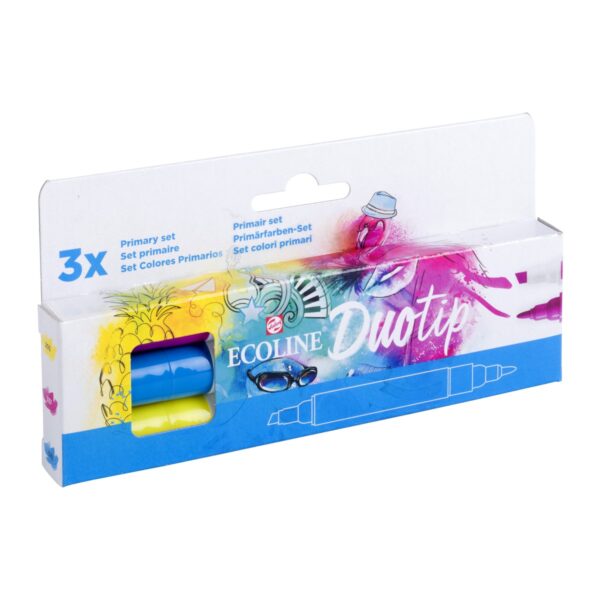 Ecoline Duotip markers set - 3 stuks - primair - Afbeelding 1
