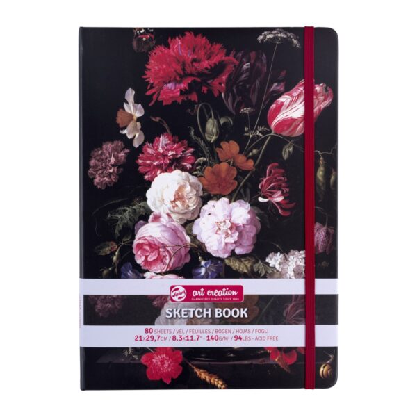 Dummy schetsboek - 21x30 cm - Stilleven met bloemen - Afbeelding 1