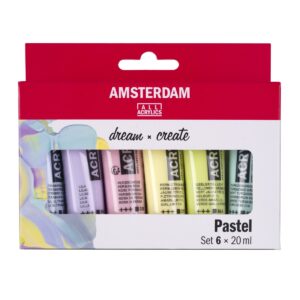 Amsterdam acrylverf set - 6 stuks - pastel