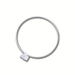 Metalen ring - 10 cm - wit