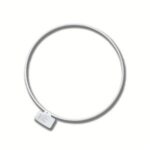 Metalen ring - 15 cm - wit