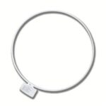 Metalen ring - 20 cm - wit