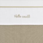 Laken Wieg Meyco Hello World Sand