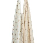 Swaddle Doek Meyco Gingko Offwhite/Soft Sand 2-pack