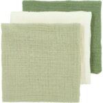 Luier Meyco Pre-Washed Uni Natural/Soft Olive/Olive Green 3-pack