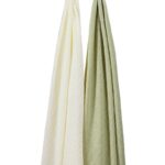 Swaddle Doek Meyco Pre-Washed Natural/Soft Olive 2-pack