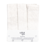 Monddoekjes Little Boo Uni White 3-pack 30x30