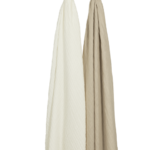 Swaddle Doek Meyco Pre-Washed Offwhite en Sand 2-pack