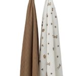 Swaddle Doek Meyco Forest Animals Toffee 2-pack