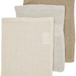 Washandjes Meyco Pre-washed Soft Sand/Greige/Taupe 3-pack