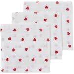 Monddoekjes Meyco Sweet Heart Red 3 st