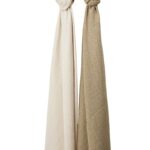 Swaddle Doek Meyco Pre-Washed Soft Sand/Taupe 2-pack