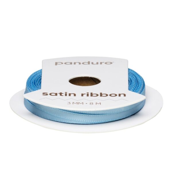 Satijnlint - 3 mm - lichtblauw - Afbeelding 1