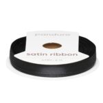 Satijnlint - 6 mm - zwart