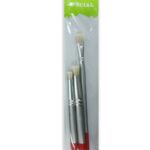 Tamponeerkwasten set + platte kwast