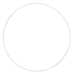 Metalen ring - 60 cm - wit
