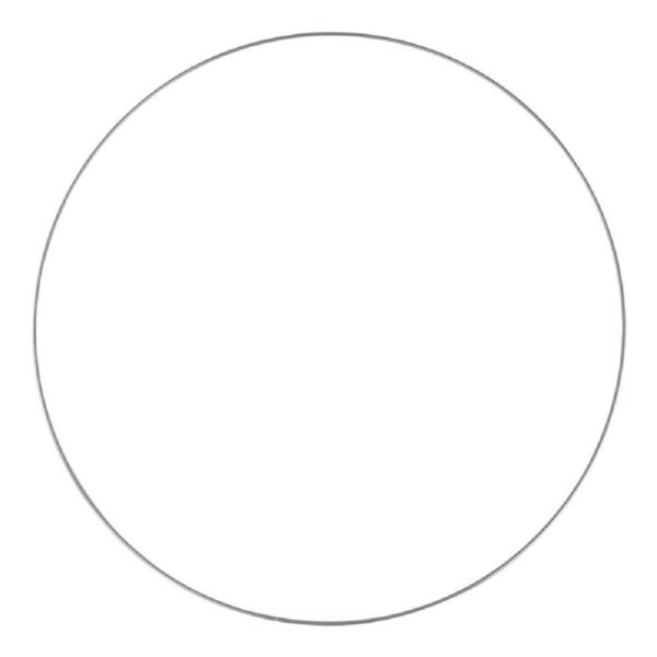 Metalen ring - 60 cm - zilverkleurig - Afbeelding 1