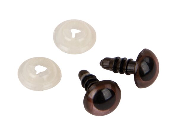 Kunststof veiligheidsogen - 8 mm - donkerbruin - Afbeelding 1
