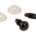 Kunststof veiligheidsogen - 6 mm - donkerbruin