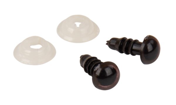 Kunststof veiligheidsogen - 6 mm - donkerbruin - Afbeelding 1